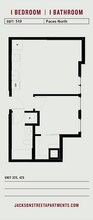 1 Bedroom 304 floor plan